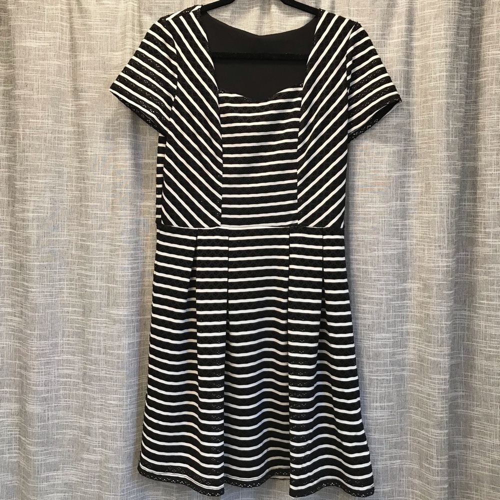 Brand New Lace Black & White Dress